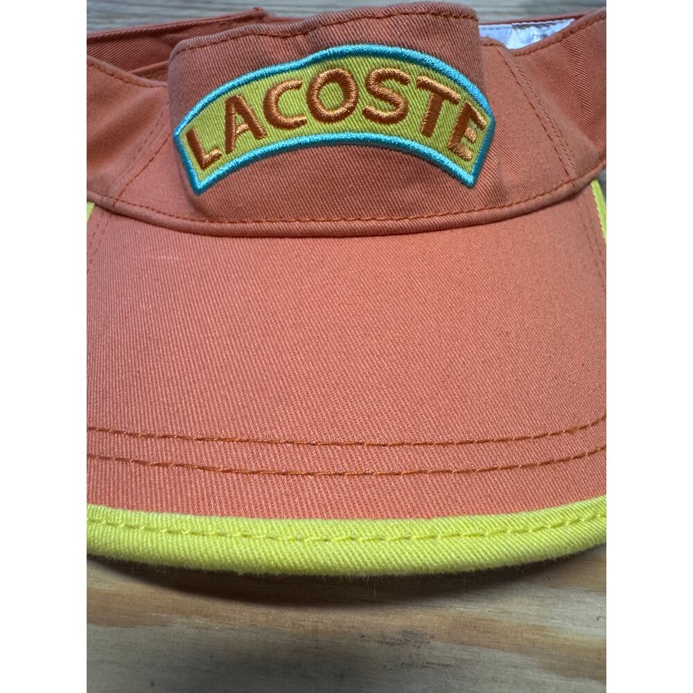 Lacoste orange yellow adjustable visor - Picture 2 of 4